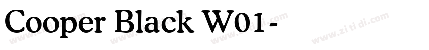 Cooper Black W01字体转换